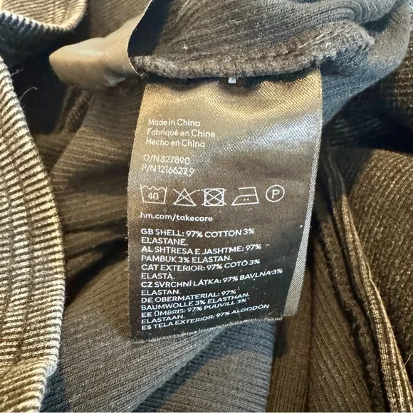 H&M Ribbed Bandeau Tube Midi Dress. Back slit. Charcoal gray black. Size M. - Picture 7 of 7